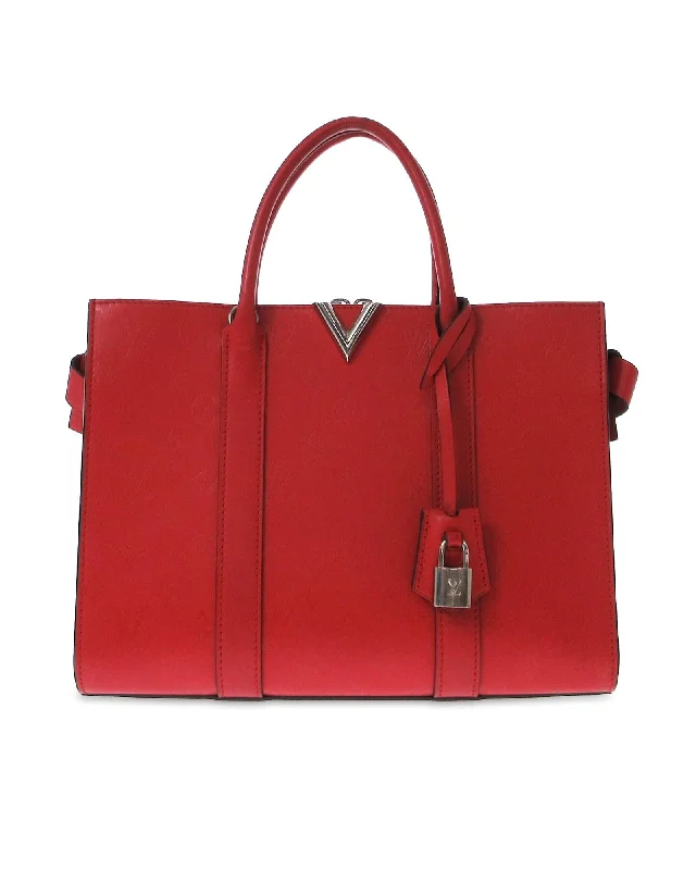 Versatile Bags That Suit Any Outfit Or Event Embossed Leather Tote with Detachable Strap and Interior Pockets