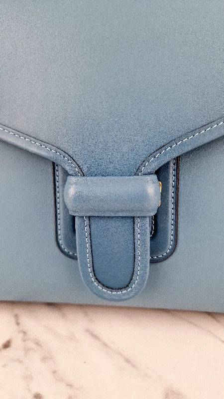 Flash Sale On Premium Bags Coach 1941 Courier Carryall in Pacific Blue Smooth Leather Tophandle Crossbody Bag Satchel - Coach 88348