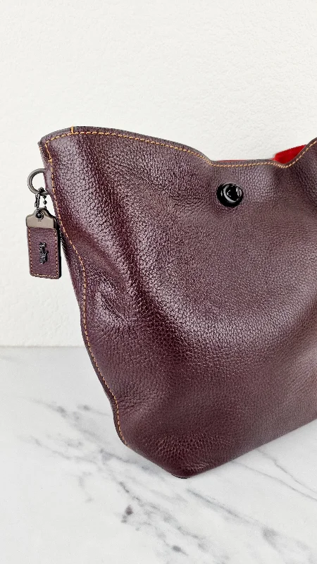 Handbag For Fashion Coach 1941 Duffle Bag in Oxblood Brown Pebble Leather - Crossbody bag - Coach 58019