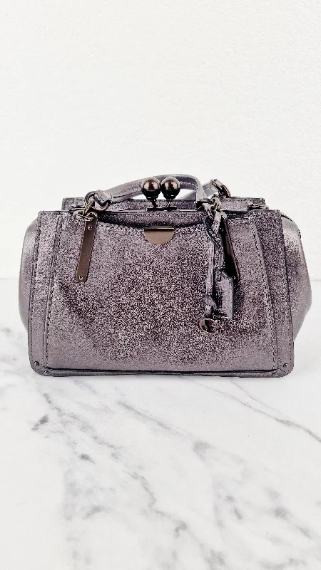 Romantic Valentine's Day Bags With Promotions Coach Kisslock Dreamer 21 In Graphite Metallic Grey - Mini Satchel Crossbody Bag