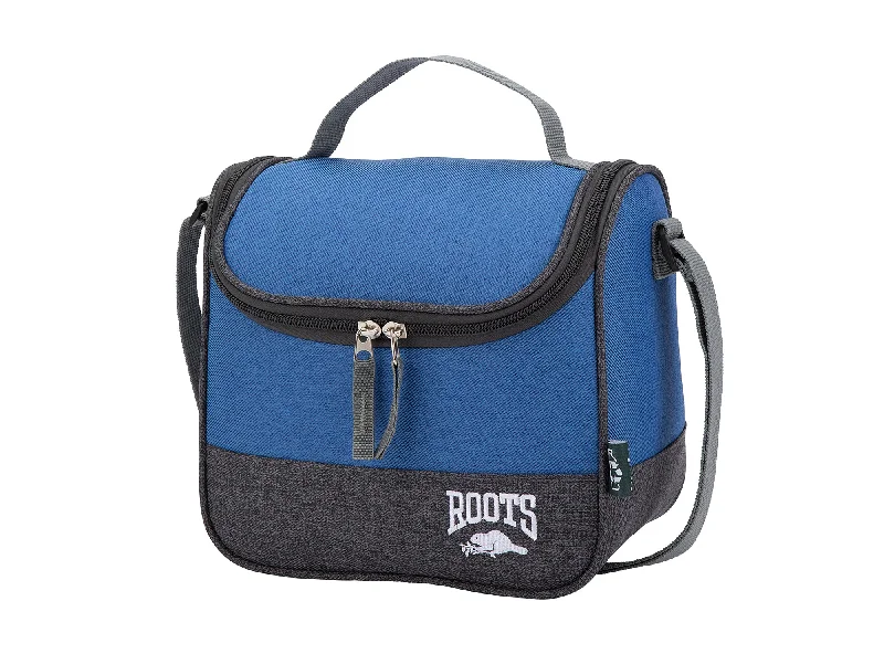 Minimalist Bags For Clean And Modern Aesthetics ROOTS BLUE AND GREY LUNCH BAG