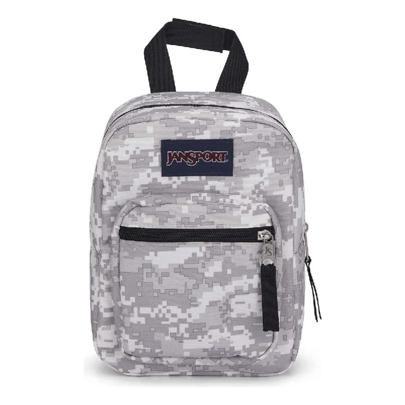 Glamorous Bags For Evening Events And Parties JanSport Big Break Lunch Bag - 8 Bit Camo