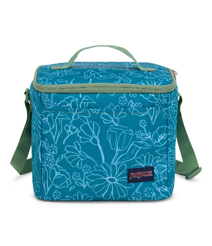 Bags For Free-Spirited And Artistic Styles JanSport Super Snack Lunch Bag - Delightful Daisies Green