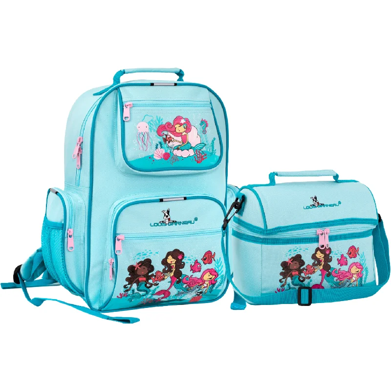 Uxury Designer Handbag Brands Louis Garneau Schoolbag and Lunch Box - Mermaids