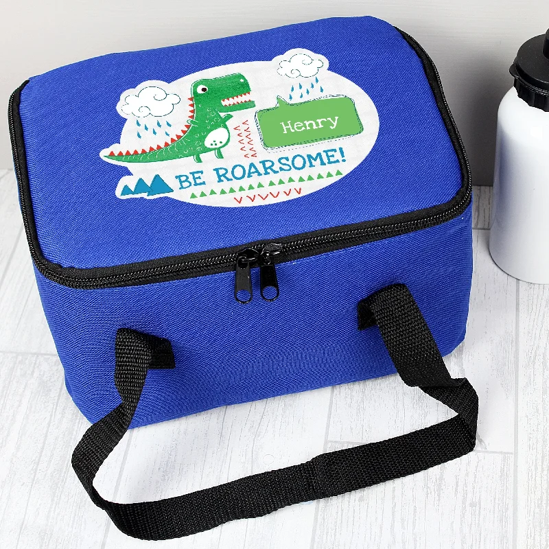 Clearance Bags For Budget Shoppers Personalised 'Be Roarsome' Dinosaur Insulated Lunch Bag