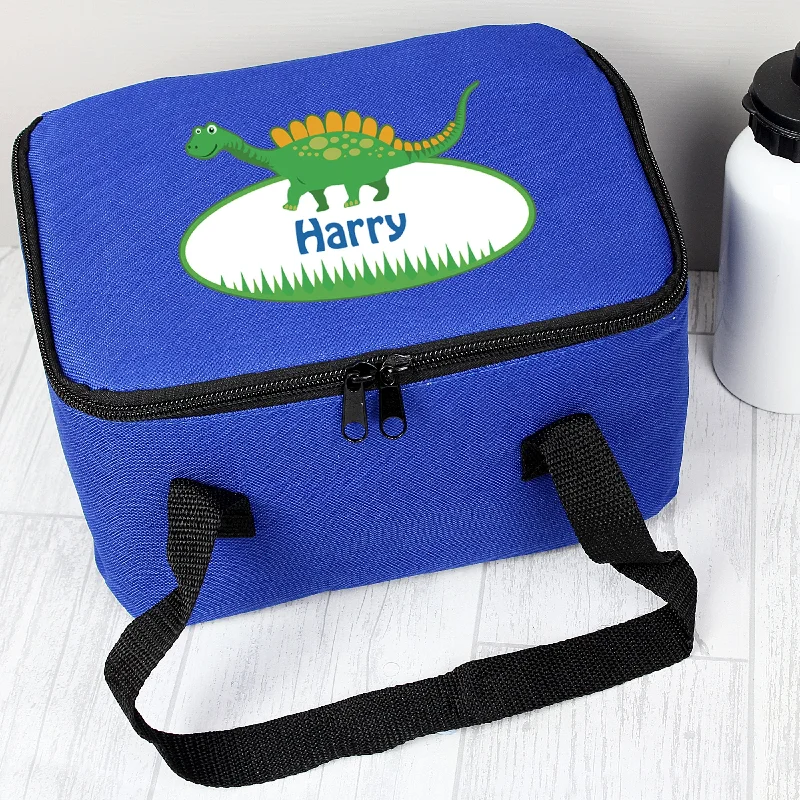 Lightweight Bags With Clearance Prices Personalised Dinosaur Blue Insulated Lunch Bag