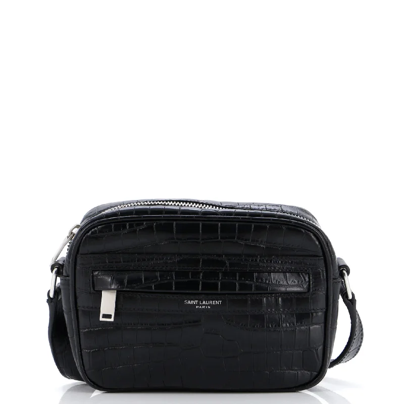 Eco-Friendly Bags For Sustainable Fashion Lovers Camp Camera Bag Crocodile Embossed Leather Mini