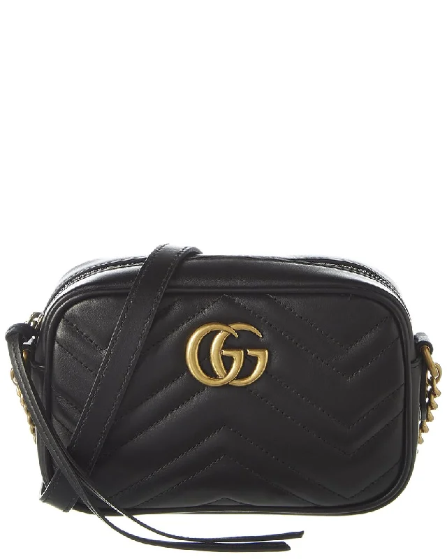 Bags For Minimalist And Functional Design Gucci GG Marmont Mini Matelasse Leather Crossbody Camera Bag