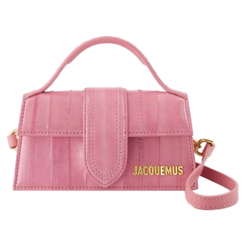 Urban Bags For City Life And Streetwear Fashion Le Bambino Crossbody - Jacquemus - Leather - Pale Pink