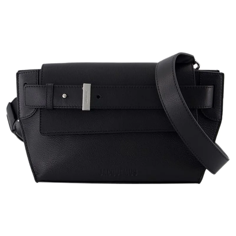 Party Bags For New Year's Eve And Special Occasions Le Messenger Capri Crossbody - Jacquemus - Leather - Black