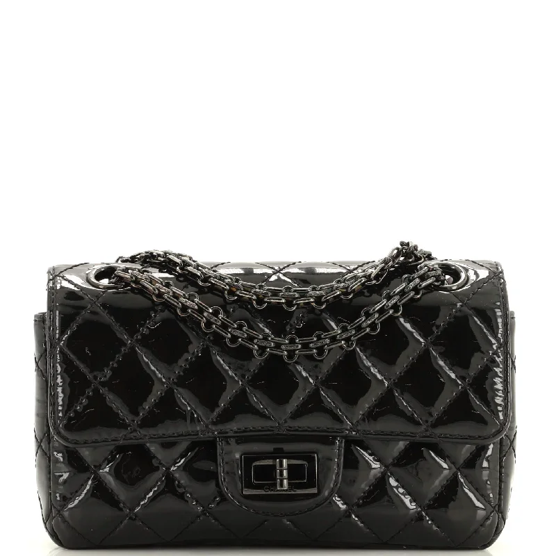 Affordable Bags For Budget Shoppers So Black Reissue 2.55 Flap Bag Quilted Patent Mini