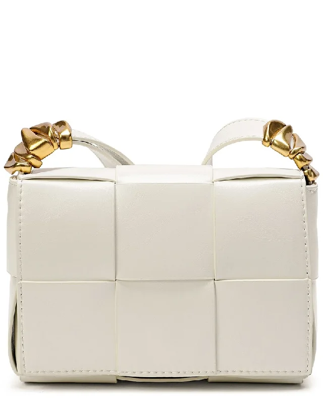 Chic Bags For Office Professionals And Urban Dwellers Tiffany & Fred Paris Woven Leather Crossbody