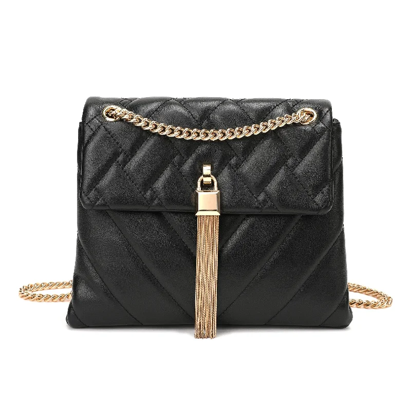 Stylish And Affordable Bags For Every Occasion Tiffany & Fred Quilted Sheepskin Tassel Crossbody