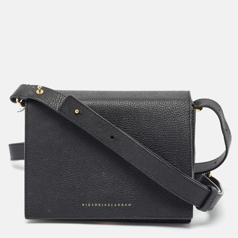 Bags For Outdoor Adventures Victoria Beckham Black Leather Vanity Crossbody Bag