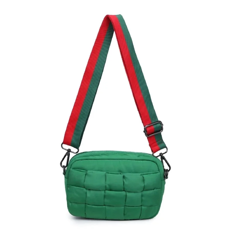 Affordable Bags For Budget Shoppers Women's Woven Crossbody Bag In Kelly Green