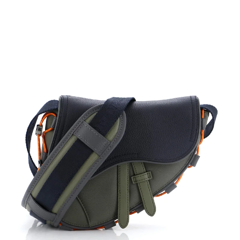 Genuine Bags On Clearance Sale x Sacai Saddle Crossbody Bag Technical Fabric and Leather Mini